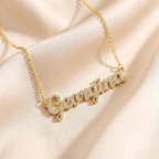 Elegant Pave Name Necklace
