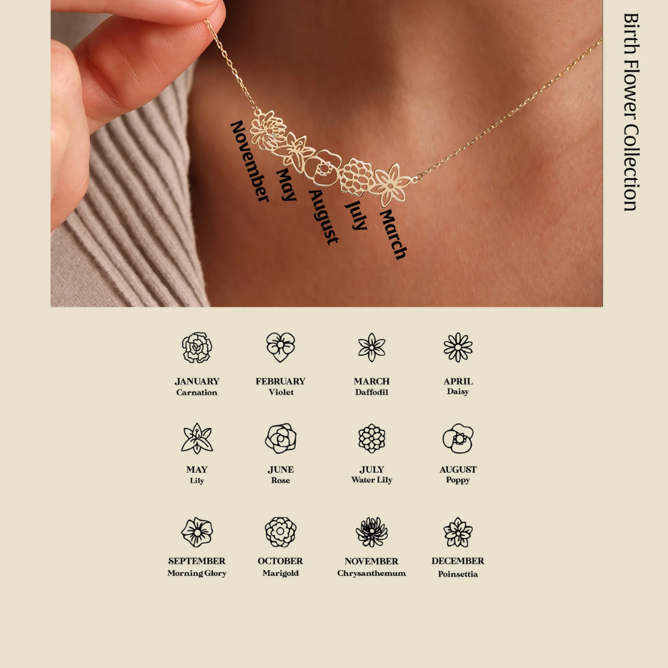 Birth Flower Necklace