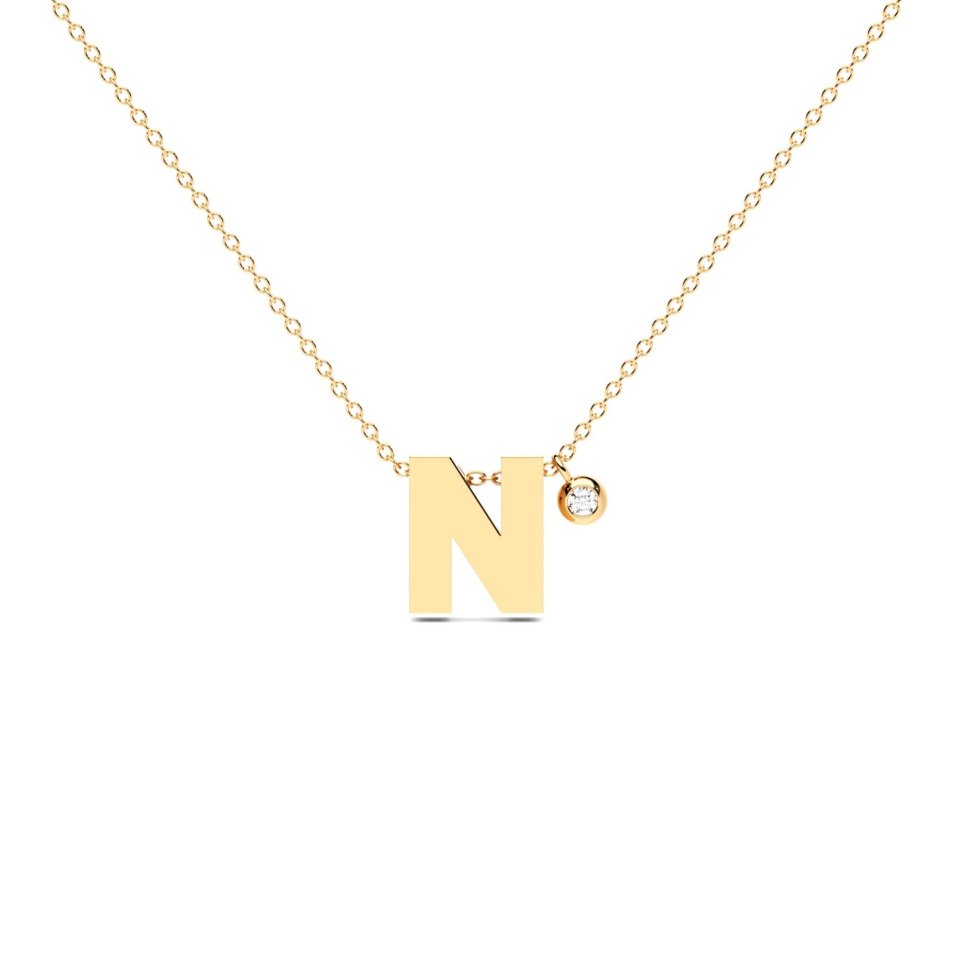 Initial Birthstone Necklace