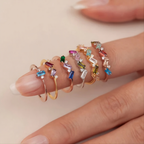 Birthstone Baguette Ring