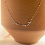 14k Solid Gold Two Name Necklace