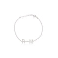 Initial Bracelet with Cz Stone