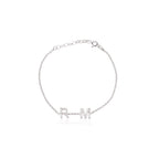 Initial Bracelet with Cz Stone