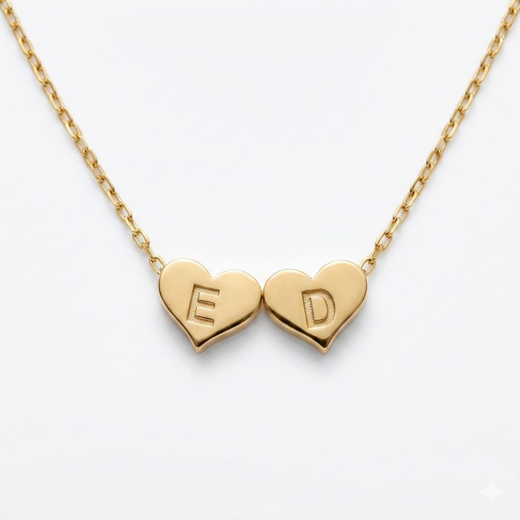 Heart Initial Necklace