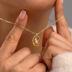 Dove Oval Frame Necklace