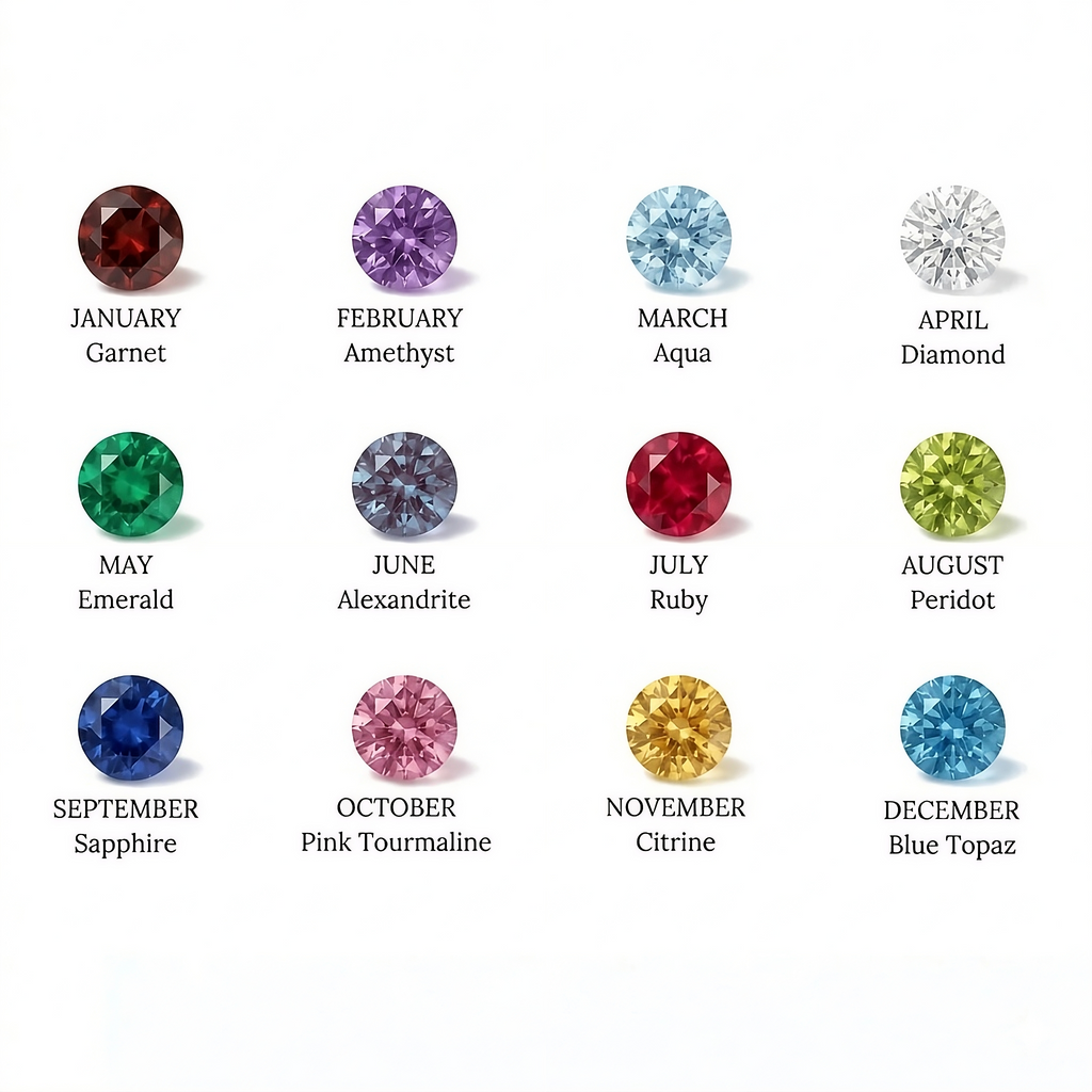 Initial Birthstone Necklace