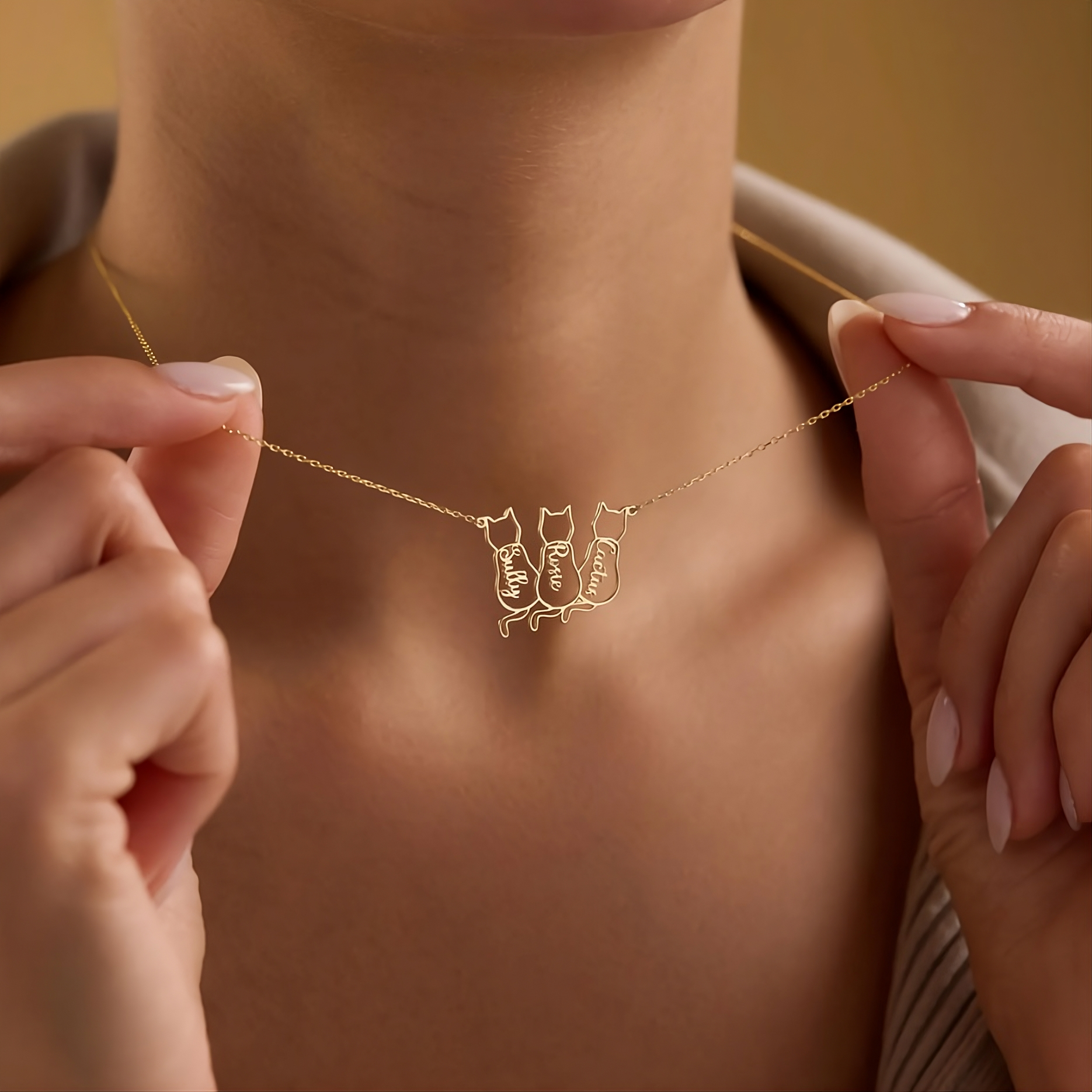 Cat Name Necklace