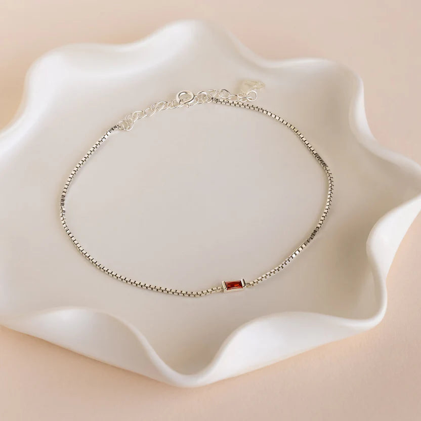 Baguette Birthstone Bracelet