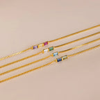 Baguette Birthstone Bracelet