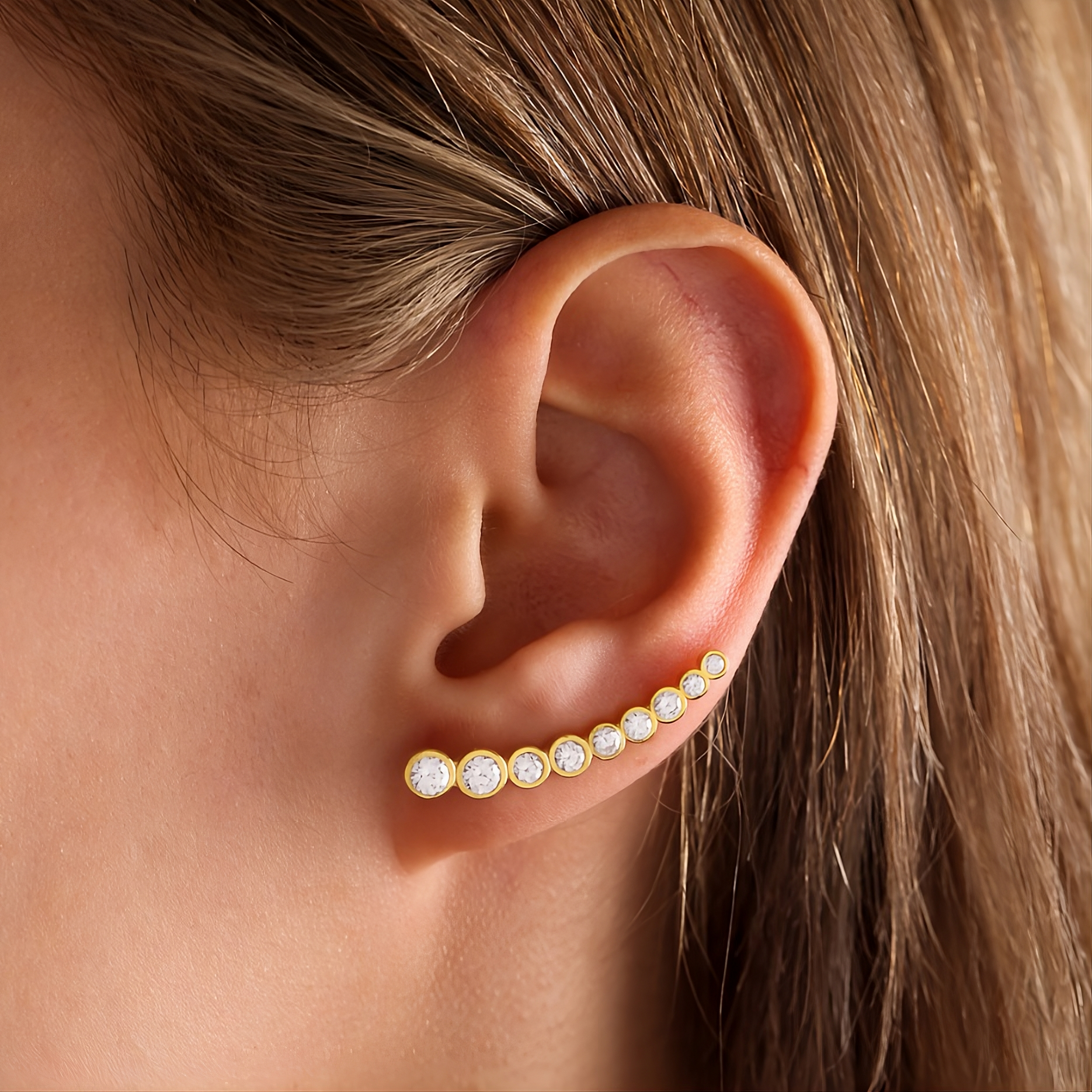 Ear Cuff Dainty & Gold Earrings
