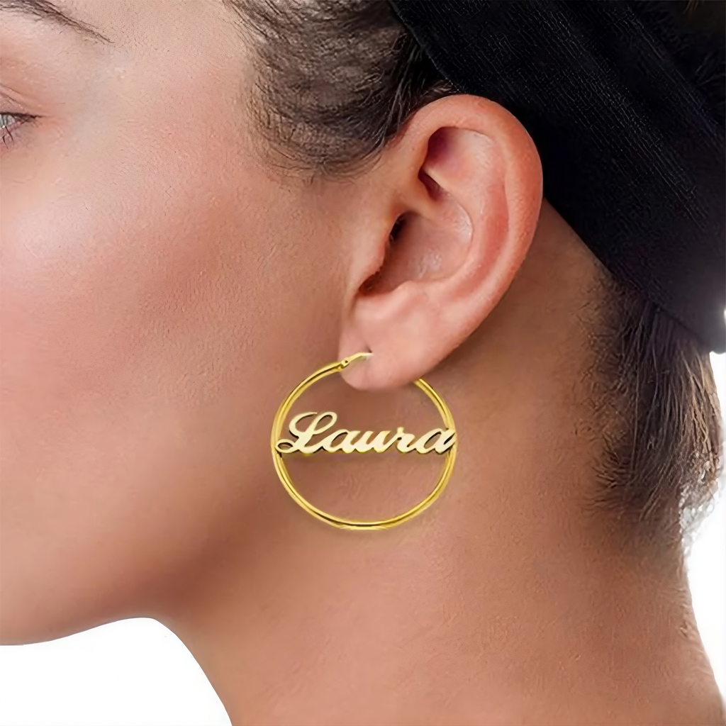 Name Hoop Earring