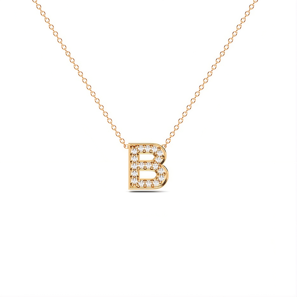 Pave Initial Necklace