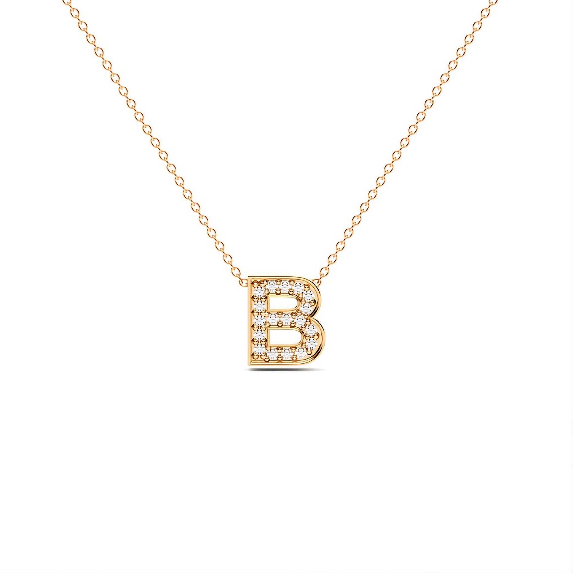 Pave Initial Necklace