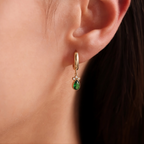 Birthstone Hoop Earrings