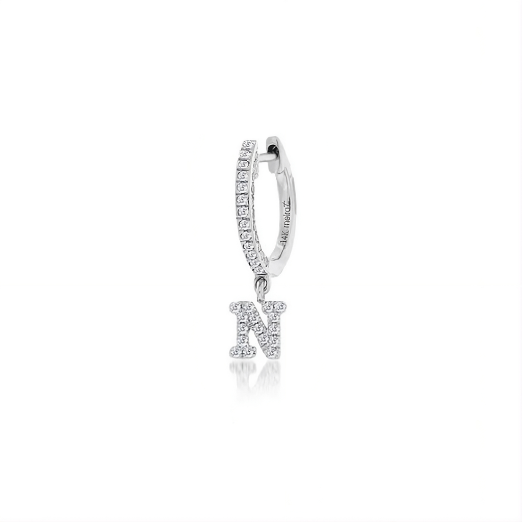 Initials Hoop Earring