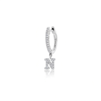 Initials Hoop Earring