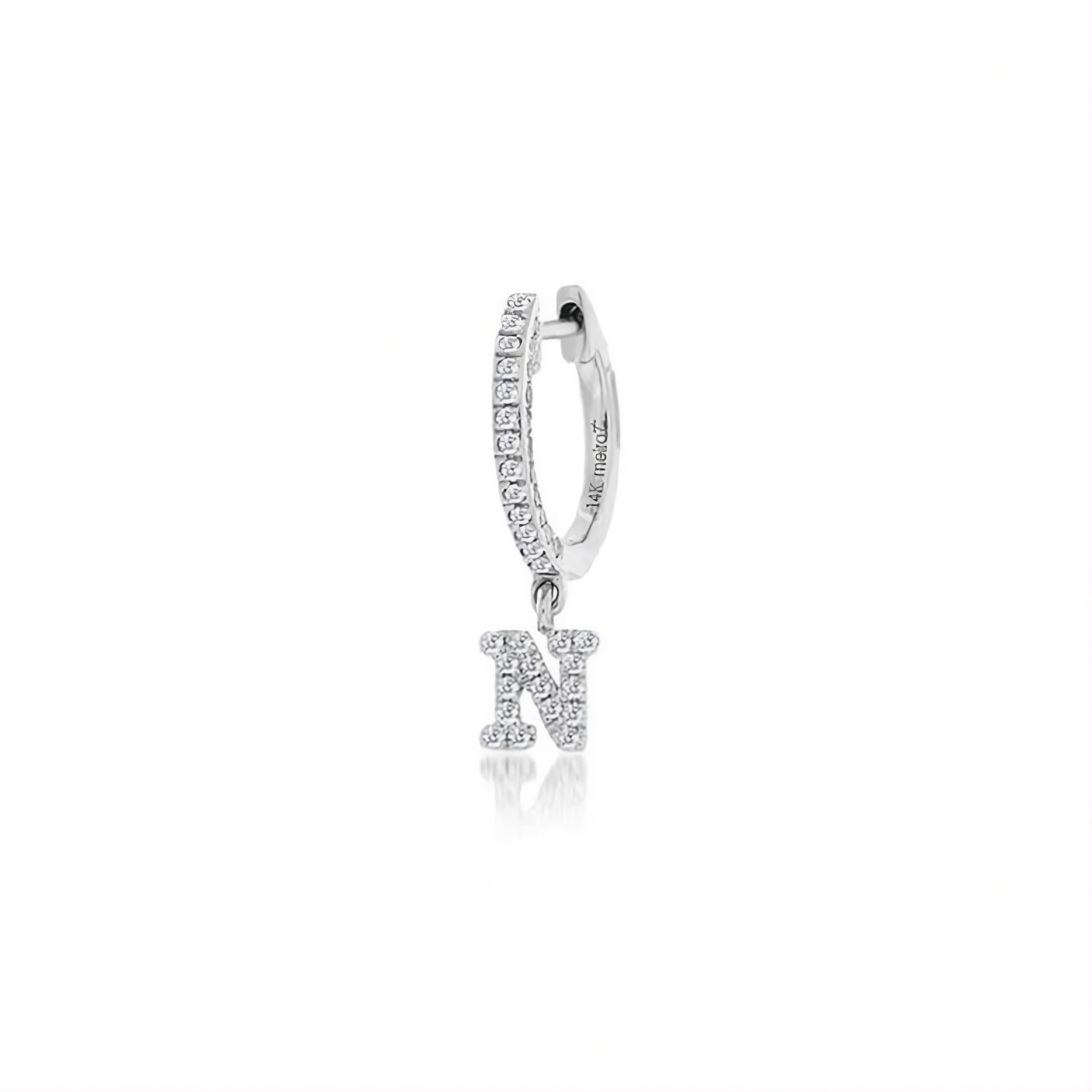 Initials Hoop Earring