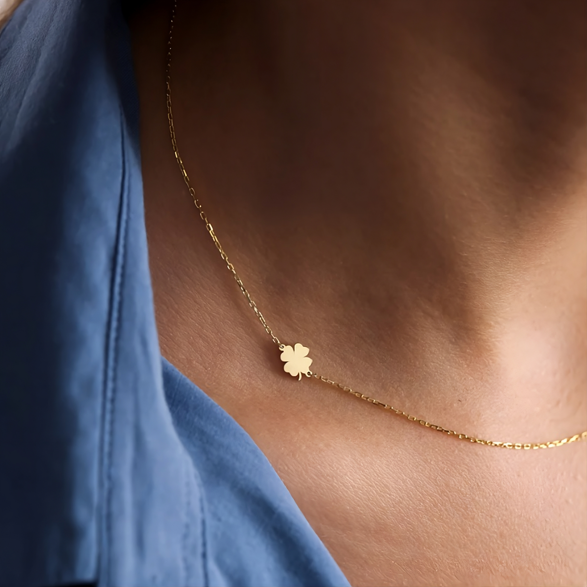 Sideways Clover Necklace
