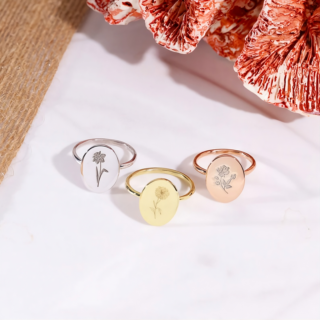 Birth Month Flower Ring