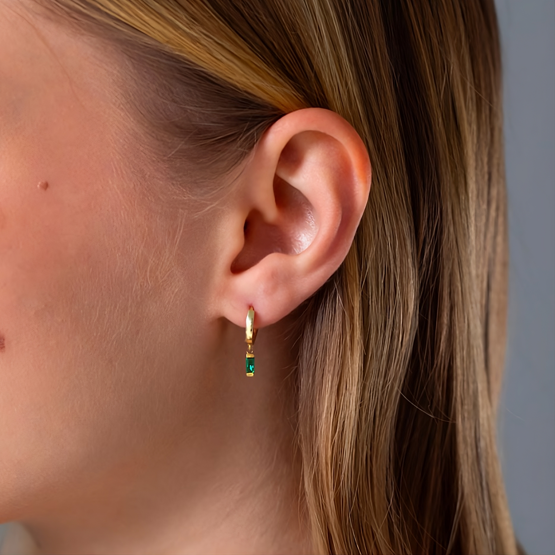 Baguette Hoops Earring