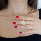 Coin Initial Necklace