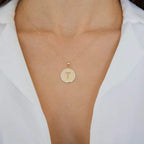 Coin Initial Necklace