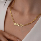 Custom Name Necklace w/ Cuban Chain