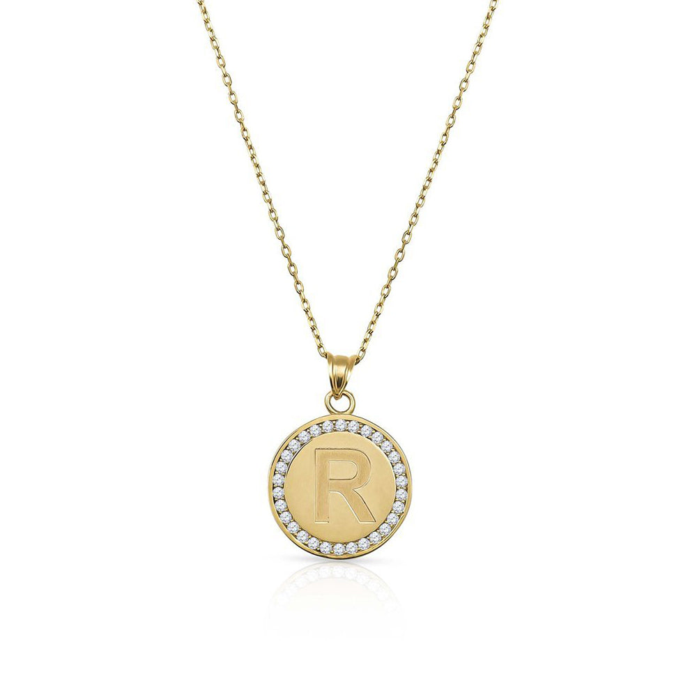 Coin Initial Necklace