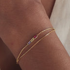 Baguette Birthstone Bracelet