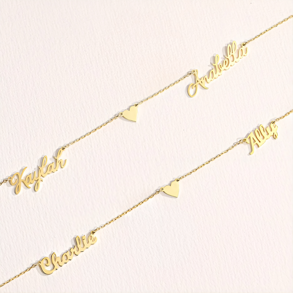 Two Names Heart Necklace