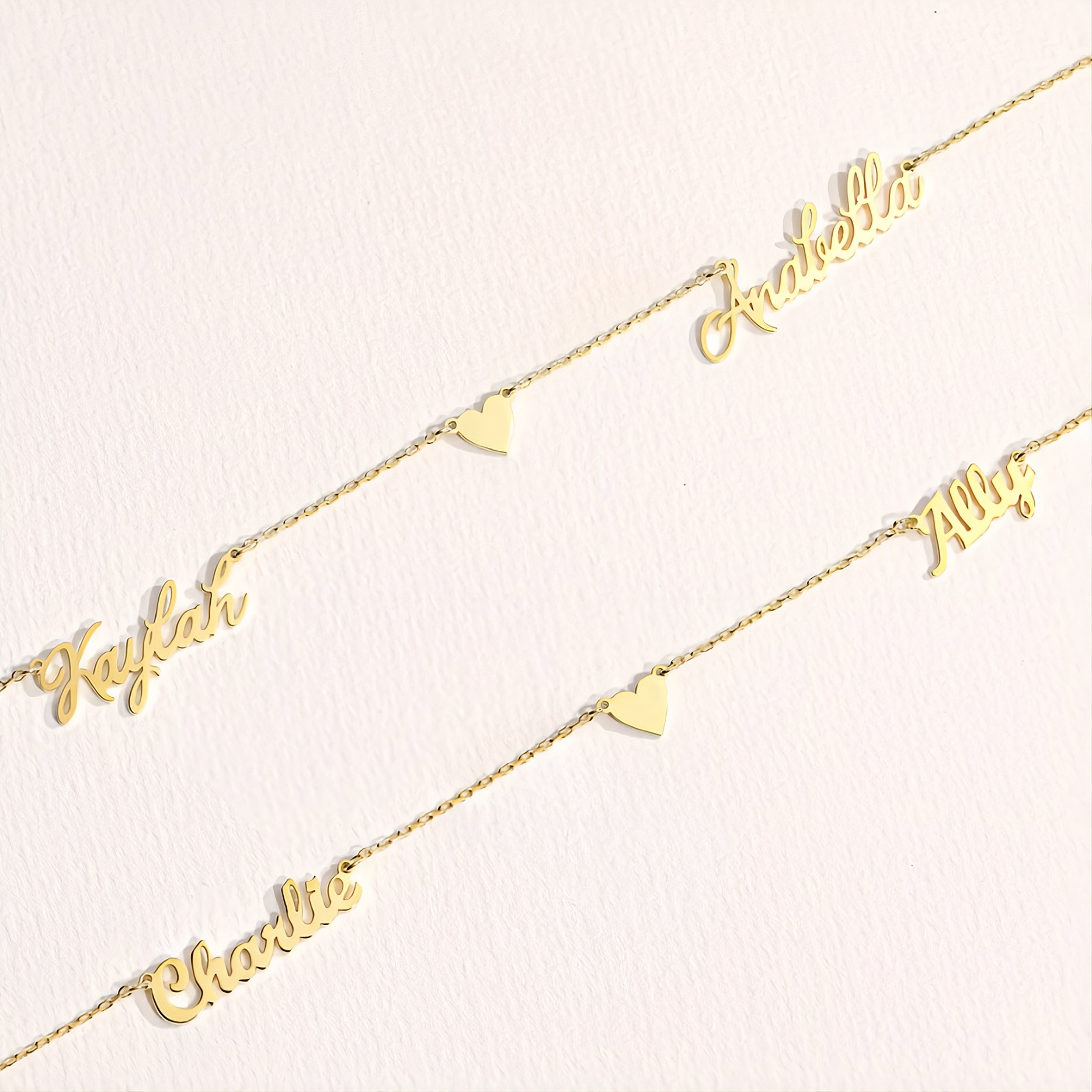Two Names Heart Necklace
