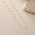 Sideways Cross Necklace