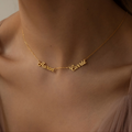 14k Solid Gold Two Name Necklace