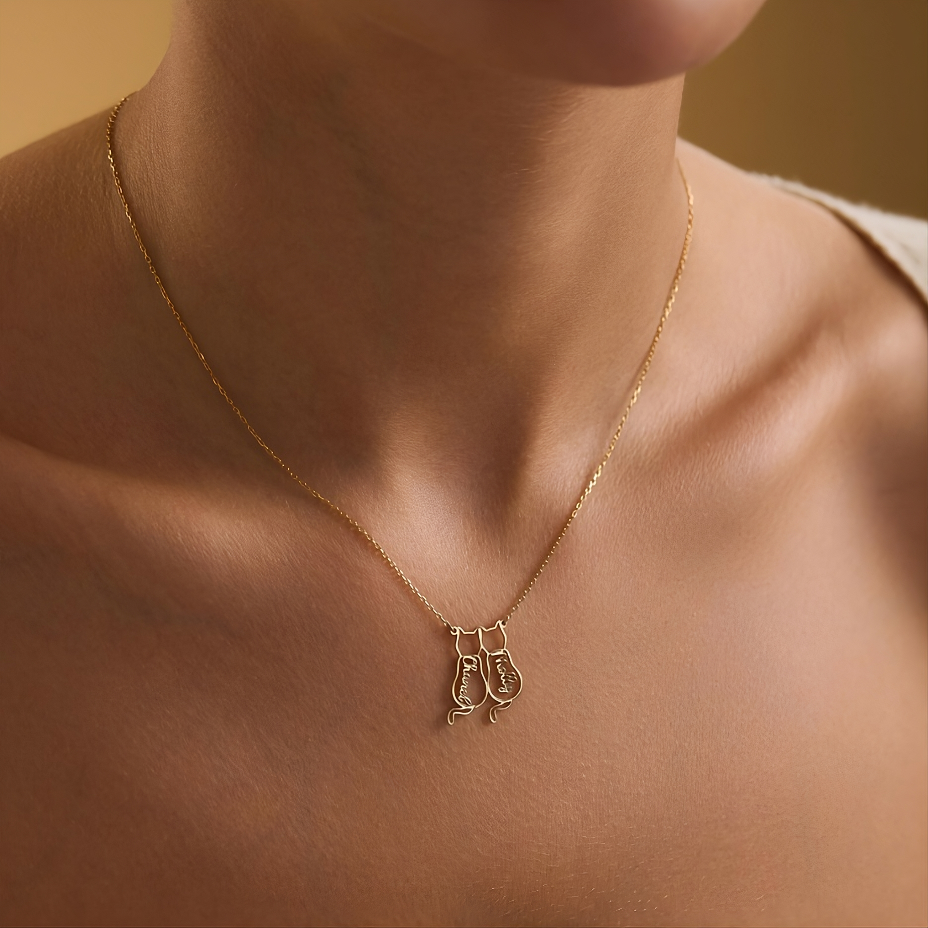 Cat Name Necklace