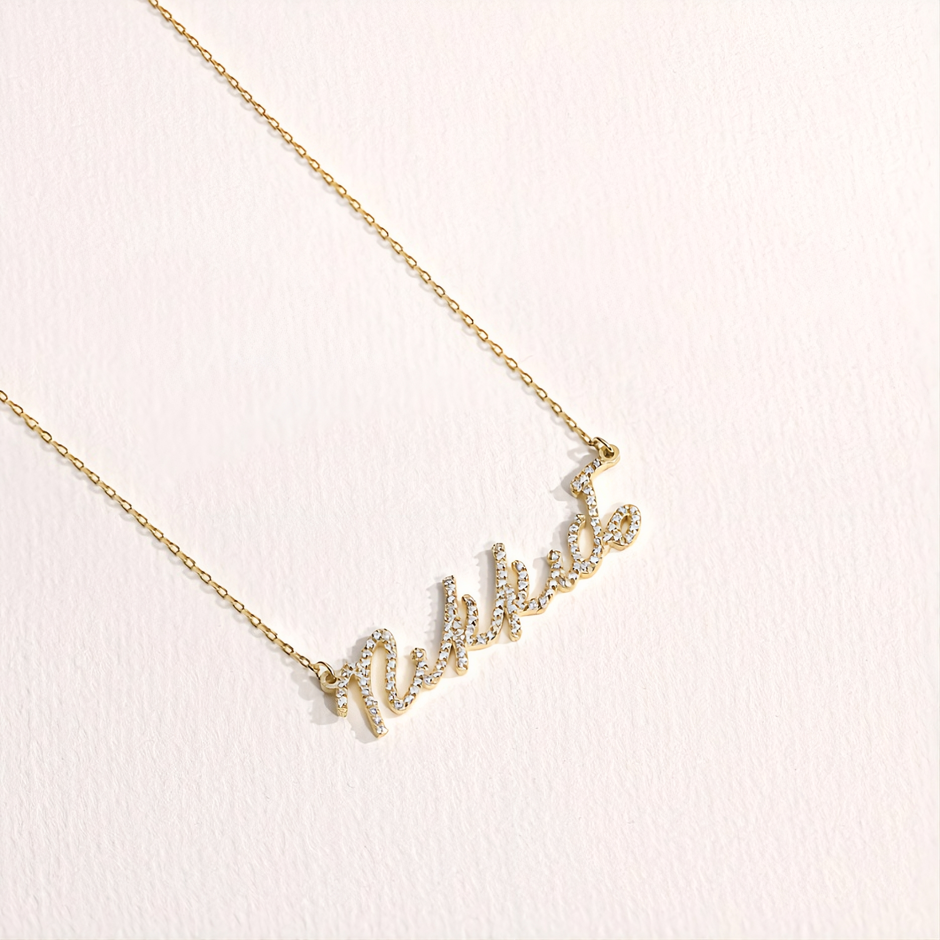 Elegant Pave Name Necklace