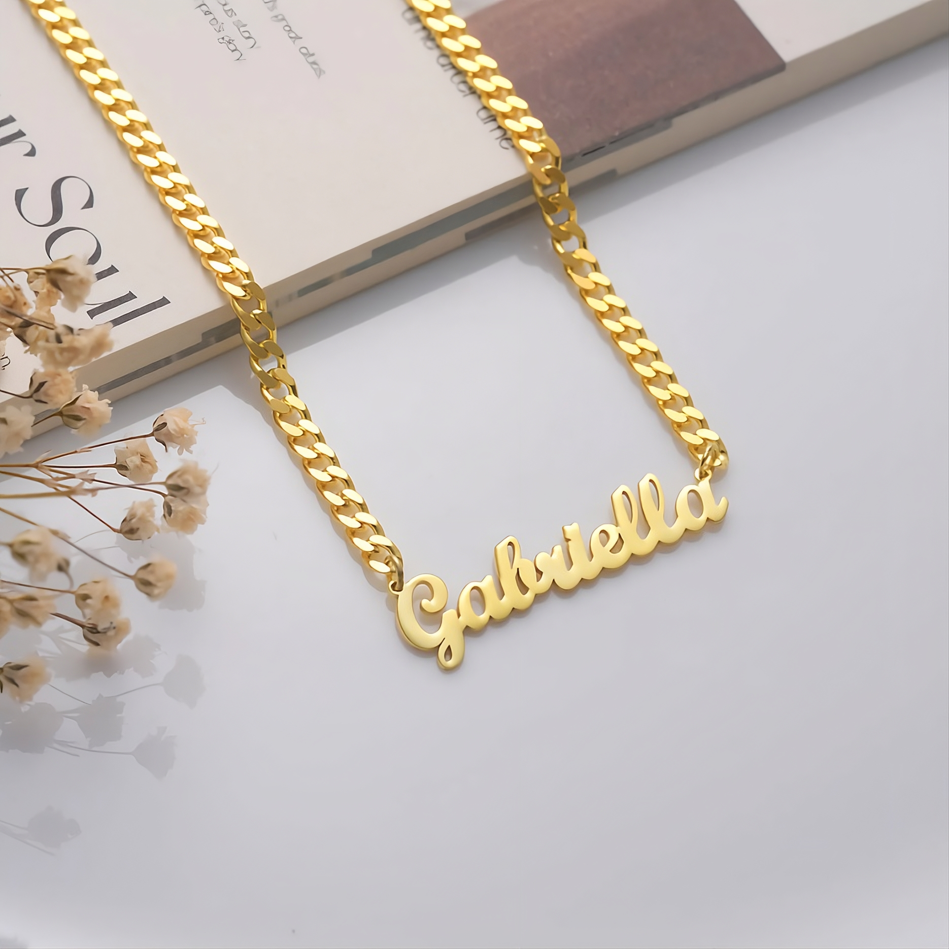 Custom Name Necklace w/ Cuban Chain