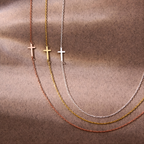 Sideways Cross Necklace